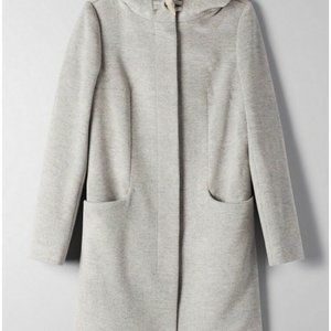 Aritzia Babaton Pearce Wool Blend Coat With Hood